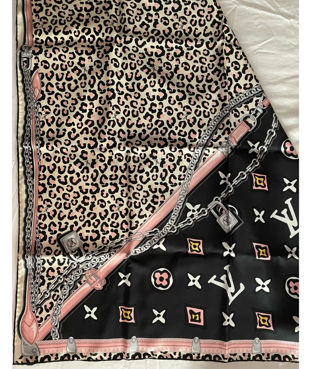 LOUIS VUITTON Мульти шелковый шарф, фото 2