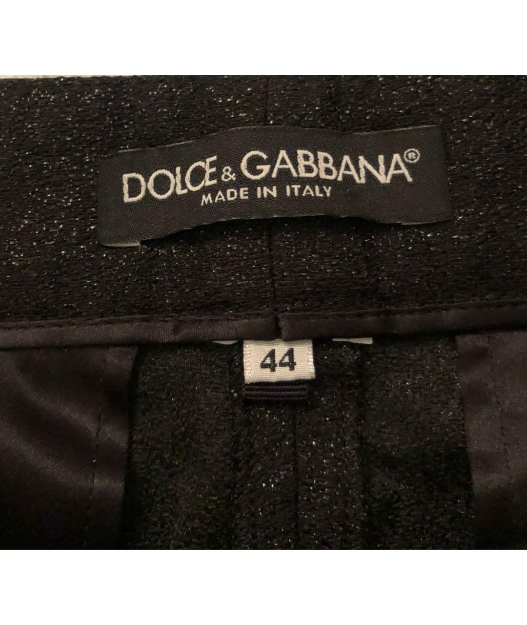 DOLCE&GABBANA Черные прямые брюки, фото 6