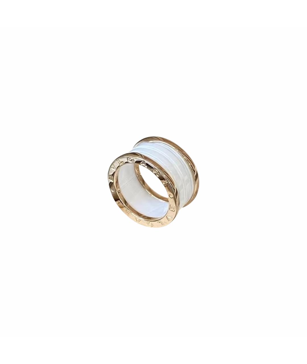 BVLGARI Белое кольцо из розового золота, фото 1