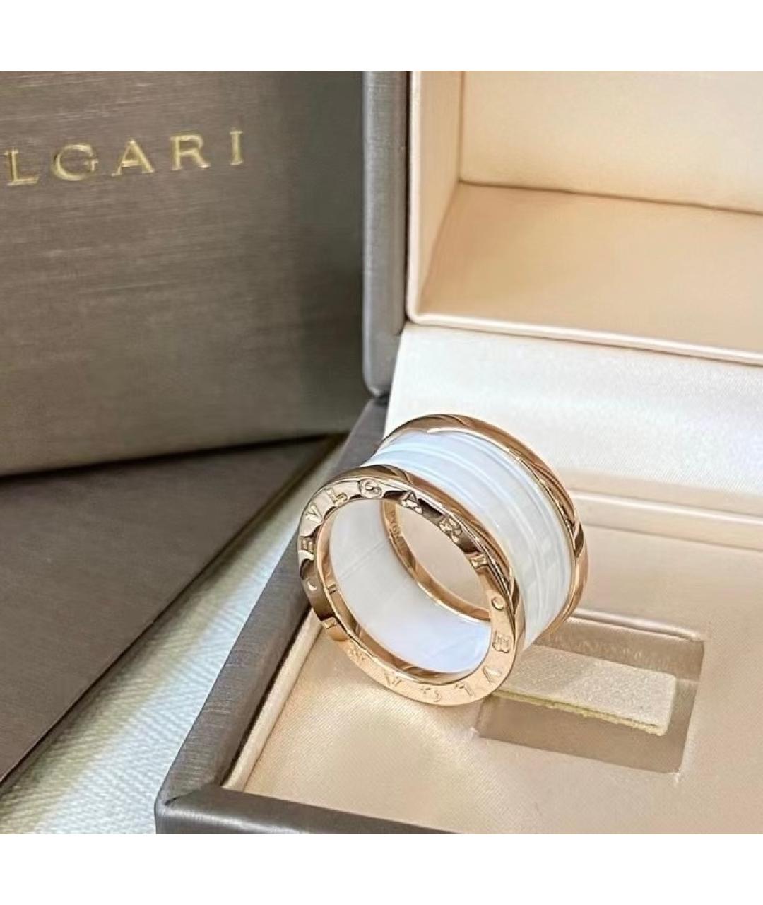 BVLGARI Белое кольцо из розового золота, фото 7