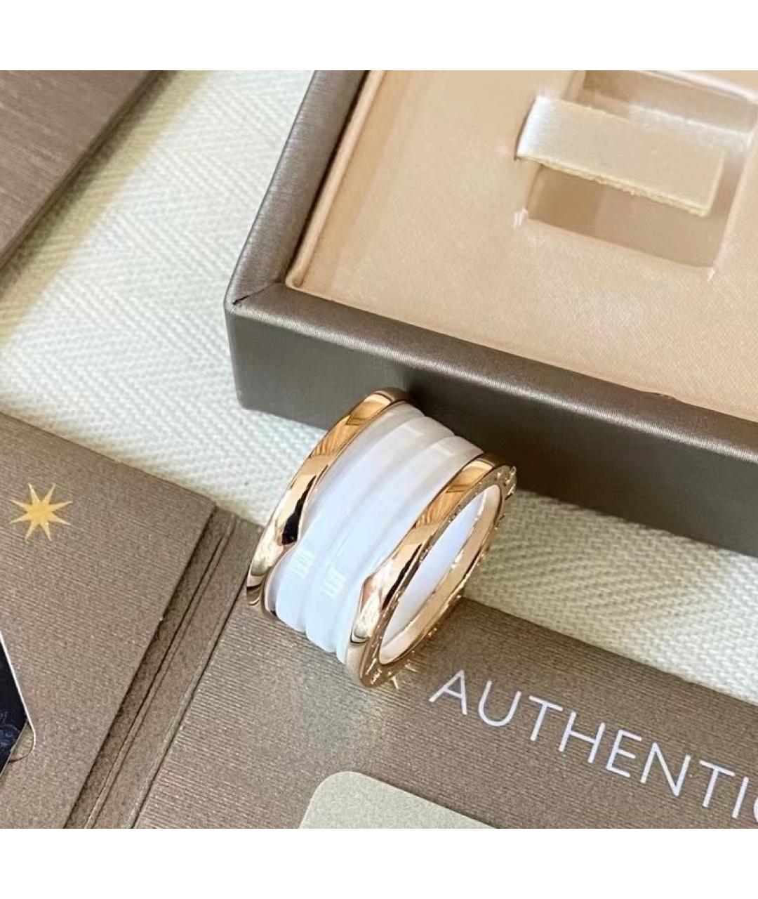 BVLGARI Белое кольцо из розового золота, фото 5