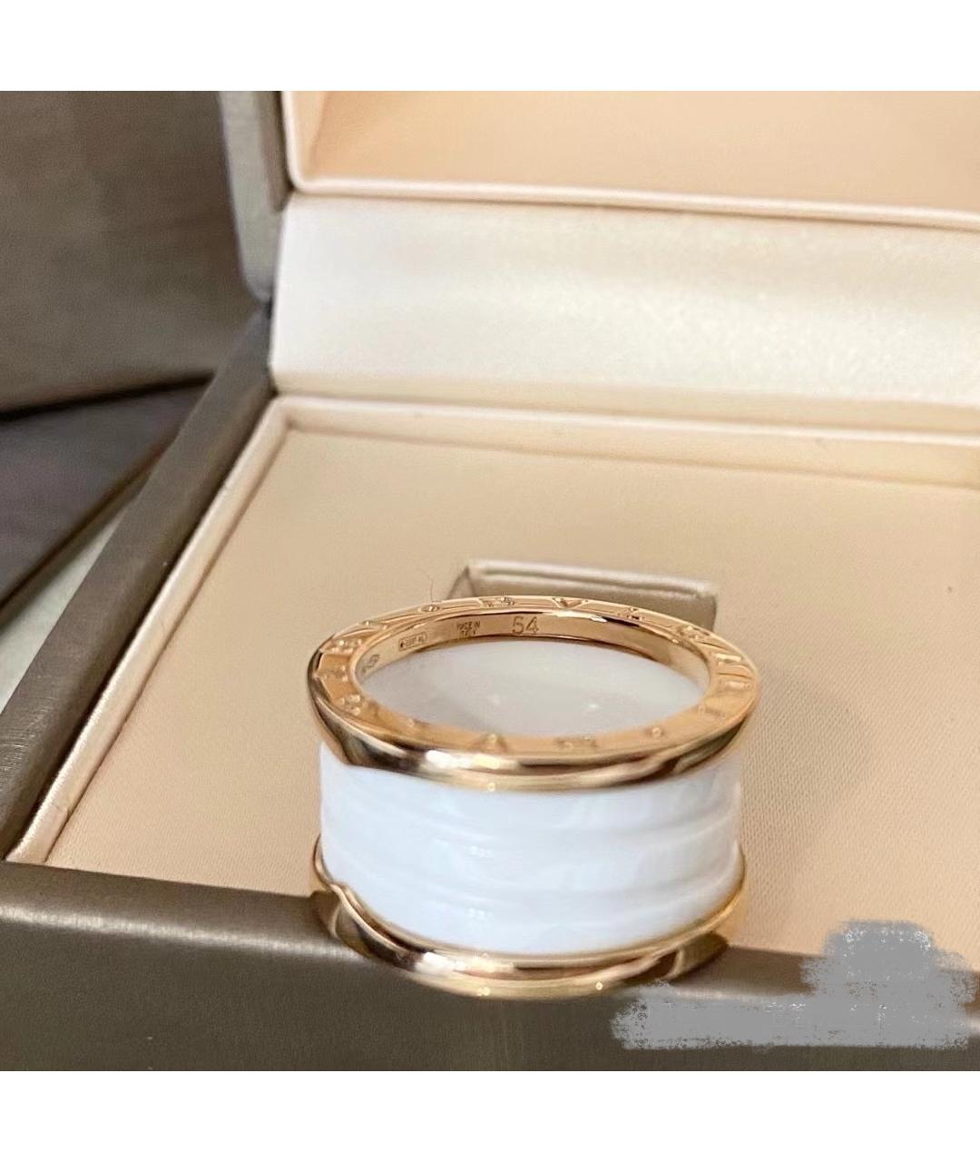 BVLGARI Белое кольцо из розового золота, фото 6