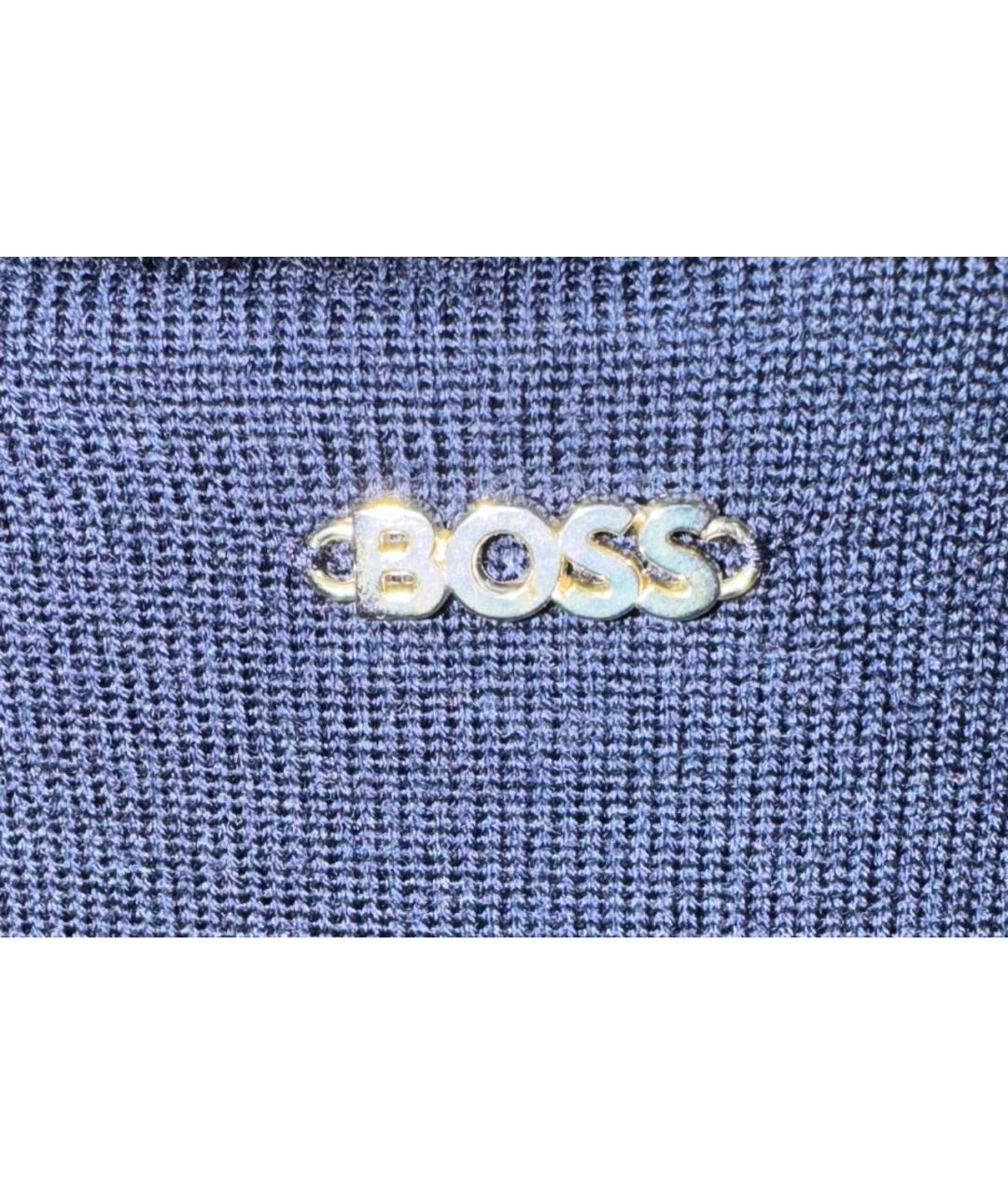 HUGO BOSS Темно-синий шерстяной джемпер / свитер, фото 4