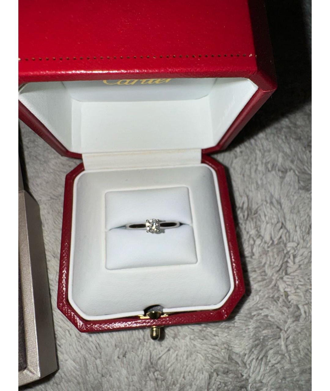 CARTIER Белое платиновое кольцо, фото 2