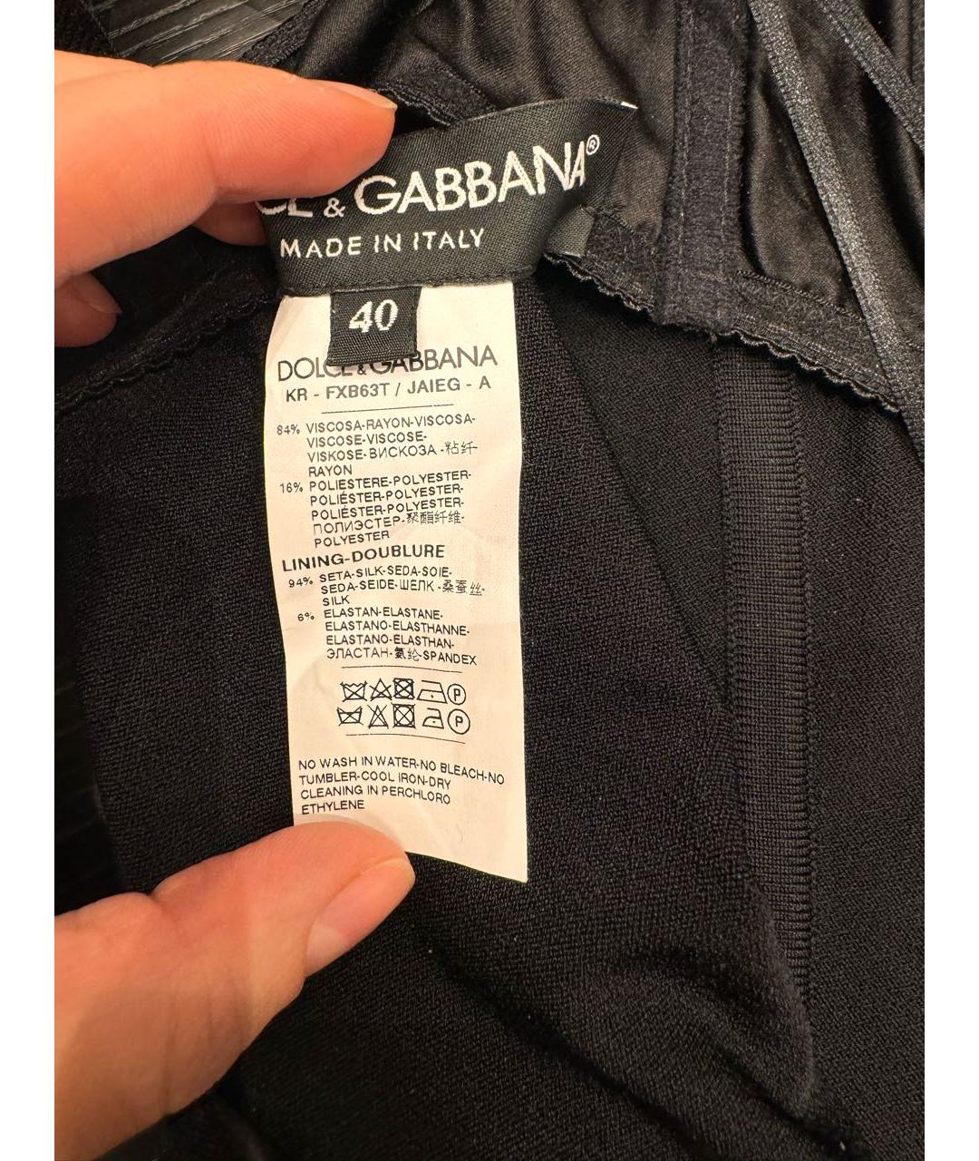 DOLCE&GABBANA Черный вискозный корсет, фото 6