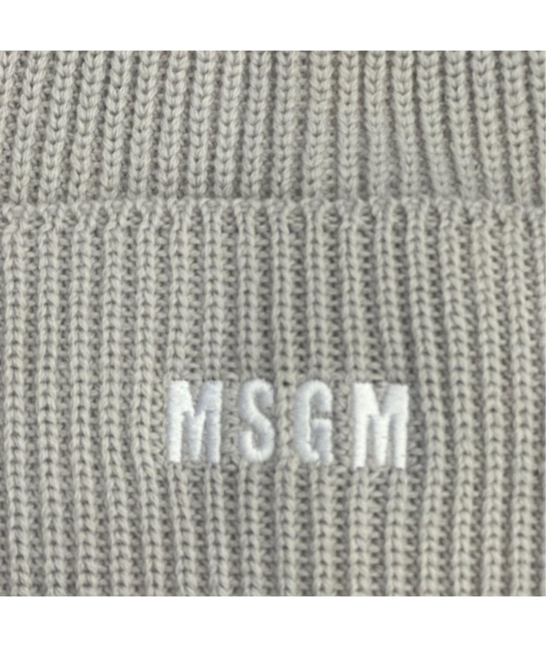 MSGM Серая шерстяная шапка, фото 3