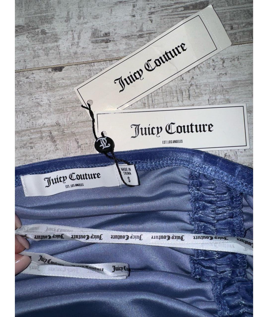 JUICY COUTURE Синее полиэстеровое коктейльное платье, фото 2