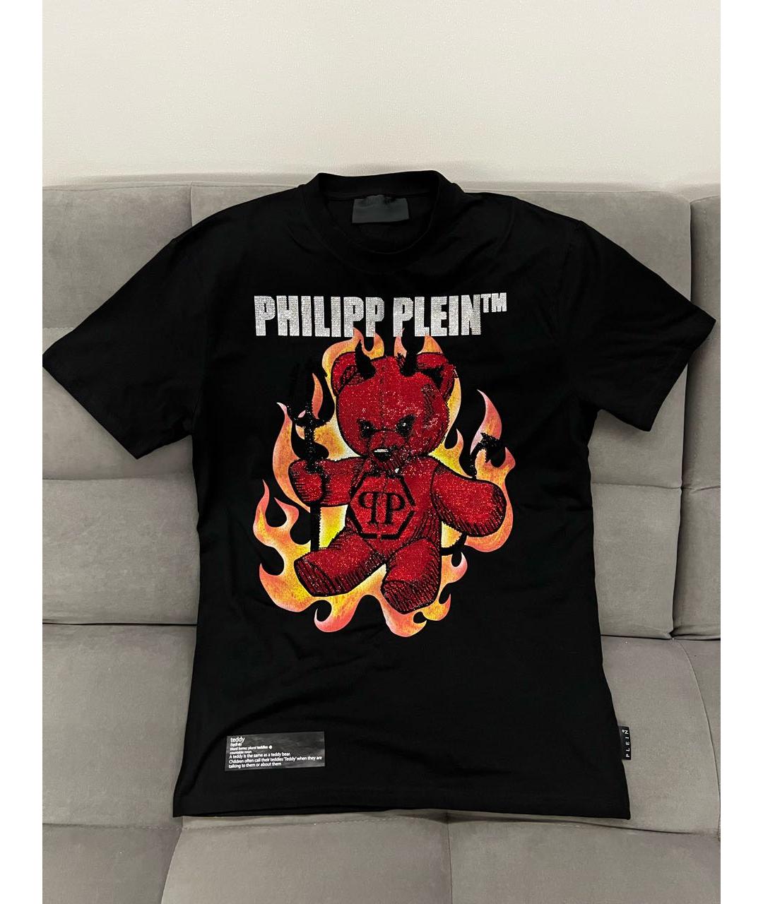 PHILIPP PLEIN Черная хлопковая футболка, фото 4