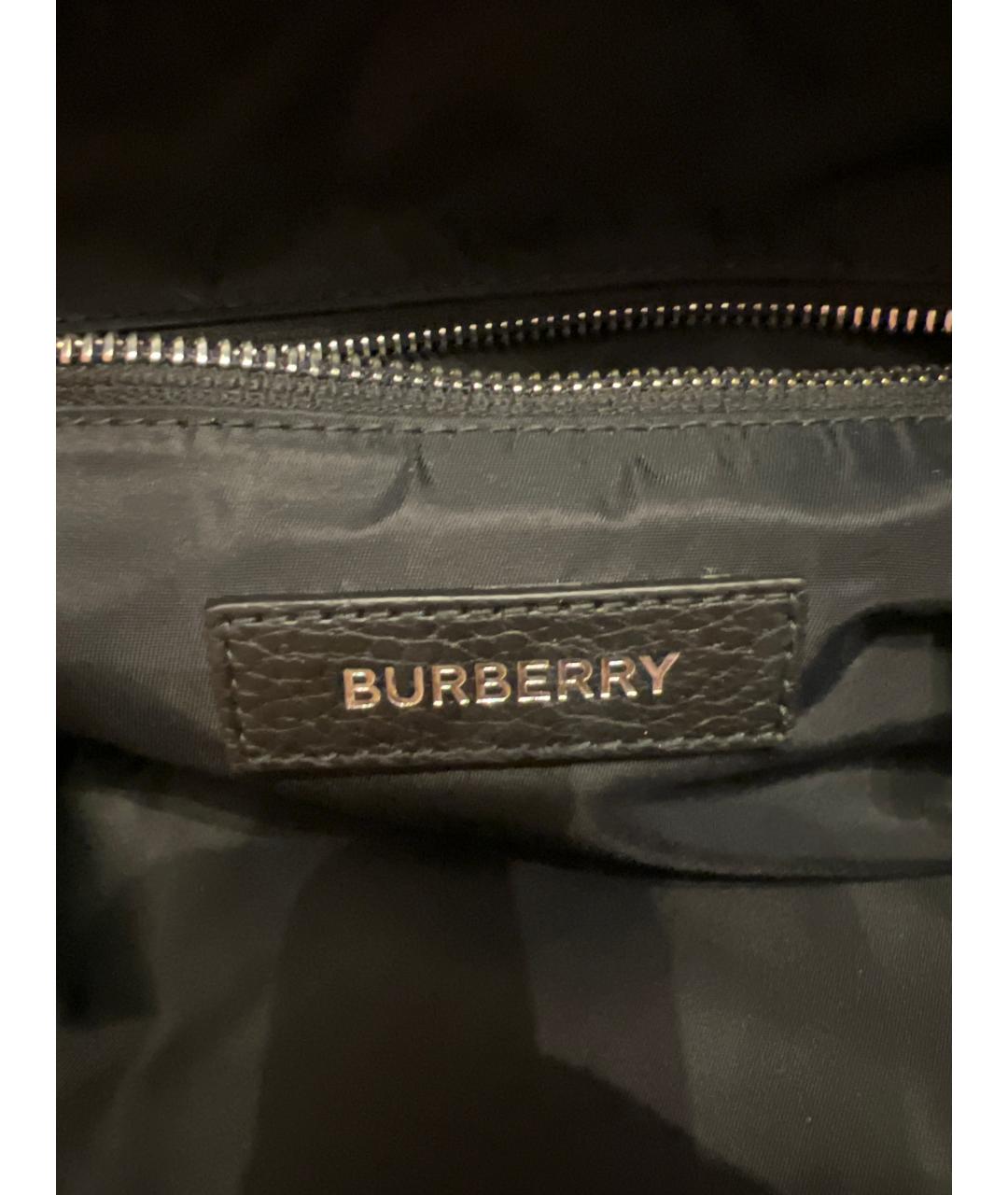 BURBERRY Черный кожаный рюкзак, фото 7