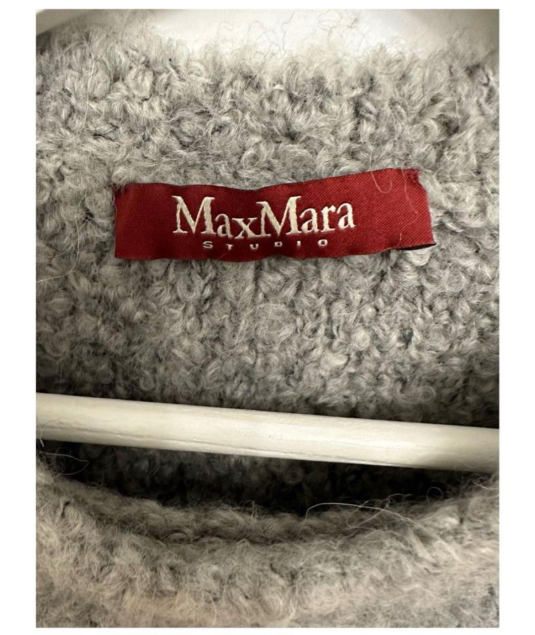 MAX MARA STUDIO Серый шерстяной джемпер / свитер, фото 3