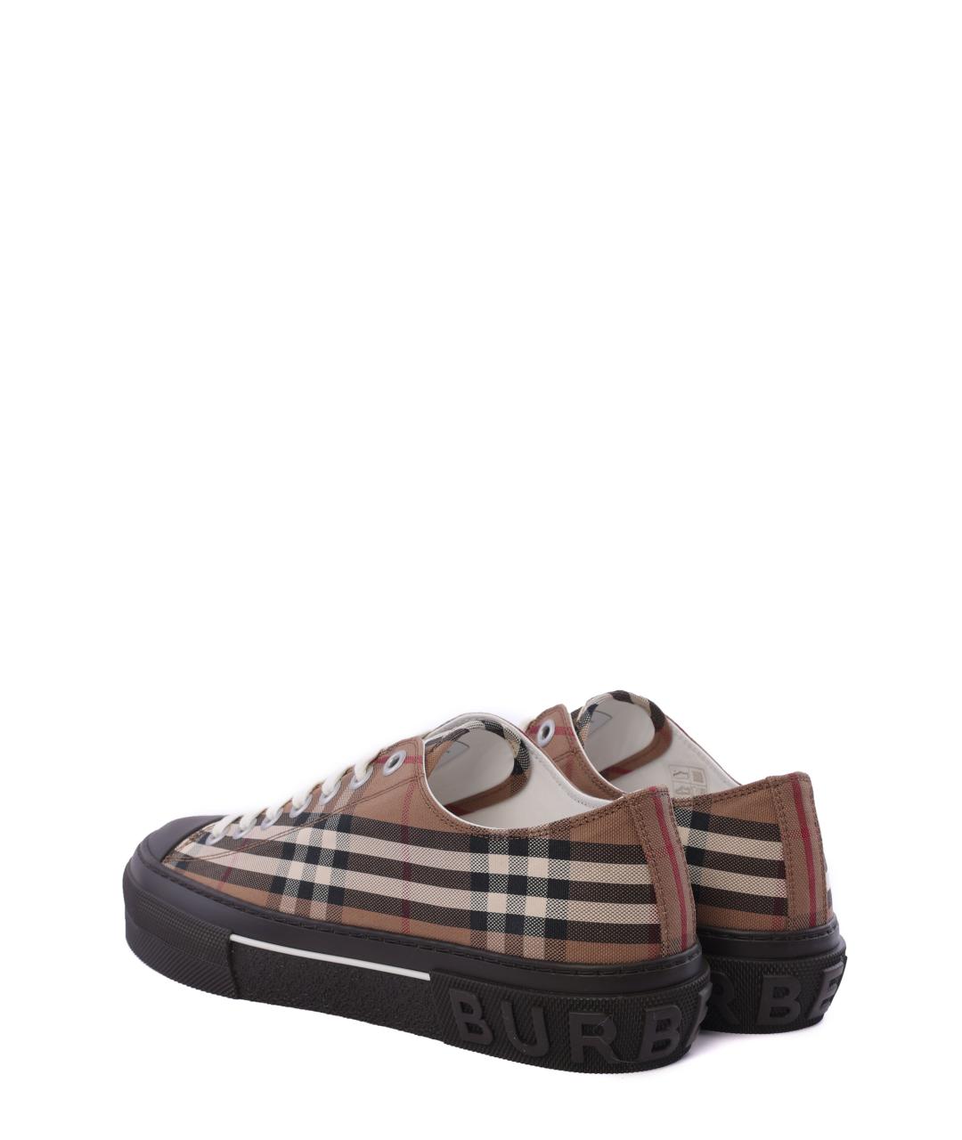 BURBERRY Мульти текстильные низкие кроссовки / кеды, фото 2