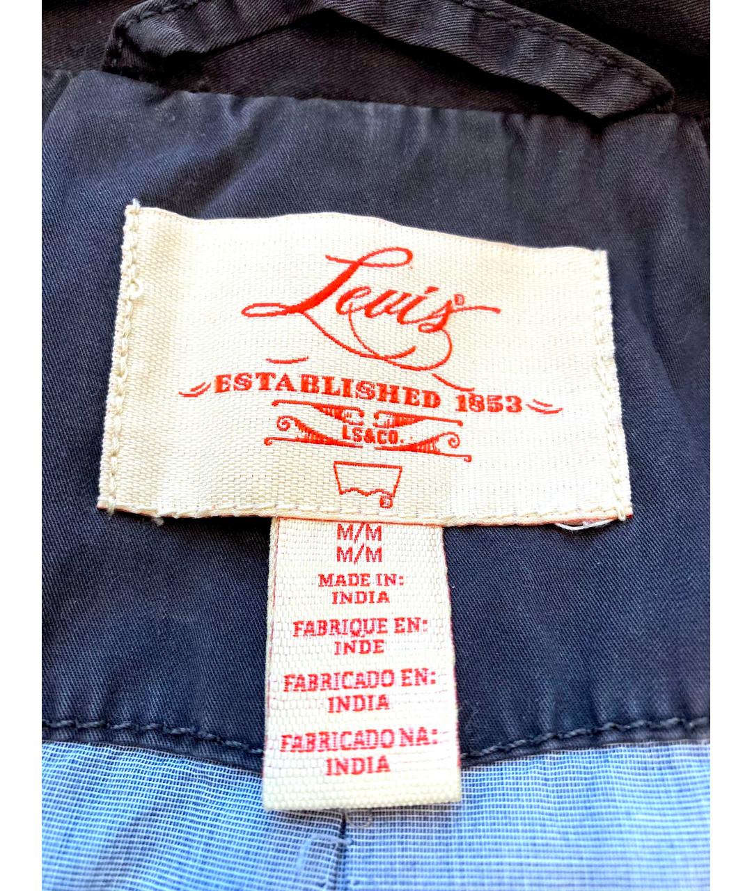 LEVI'S Антрацитовая хлопковая куртка, фото 6