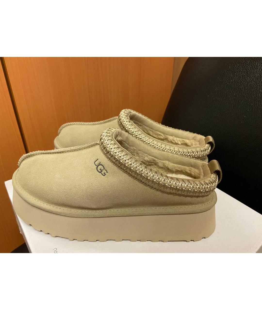 UGG AUSTRALIA Бежевые сабо, фото 2