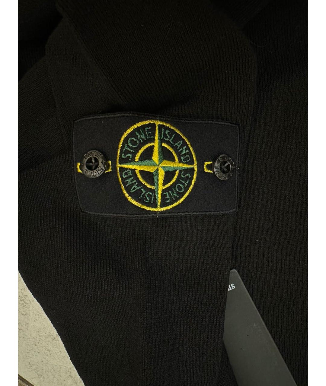 STONE ISLAND Черный хлопковый джемпер / свитер, фото 3