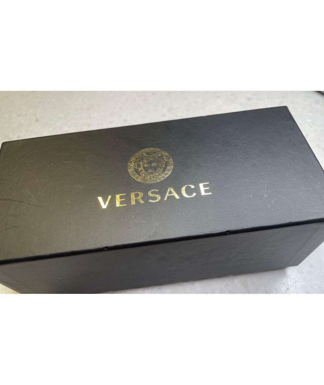 VERSACE Черные металлические солнцезащитные очки, фото 4