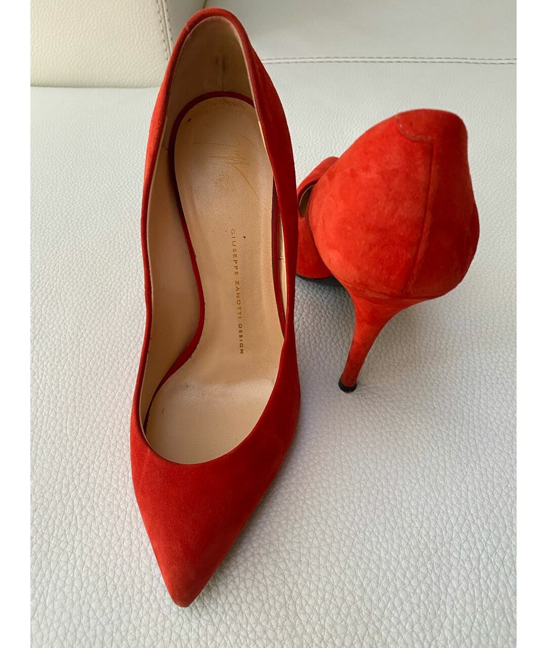 GIUSEPPE ZANOTTI DESIGN Красные замшевые туфли, фото 5