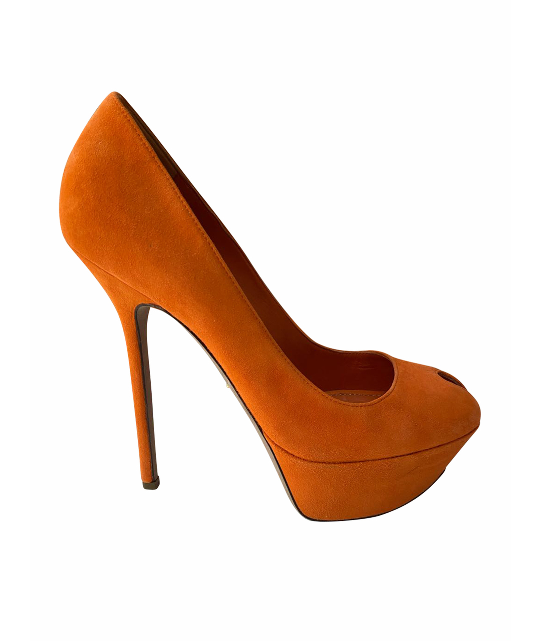 SERGIO ROSSI Оранжевое замшевые туфли, фото 1