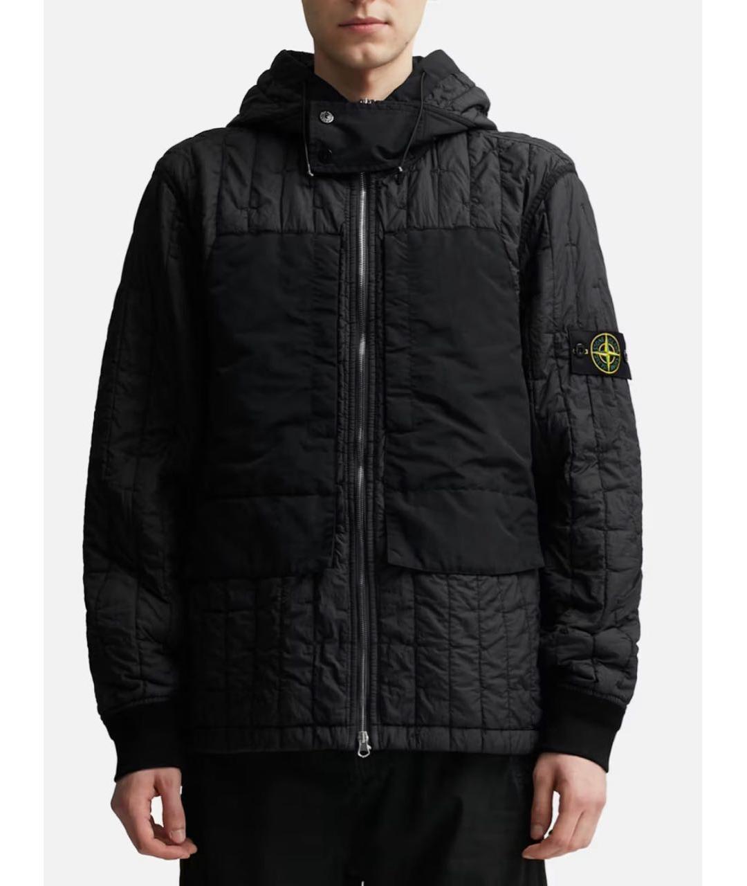 STONE ISLAND Черная полиамидовая куртка, фото 4