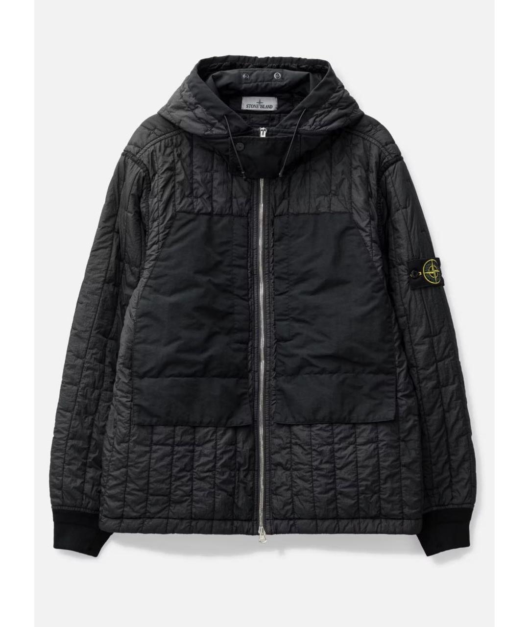 STONE ISLAND Черная полиамидовая куртка, фото 6