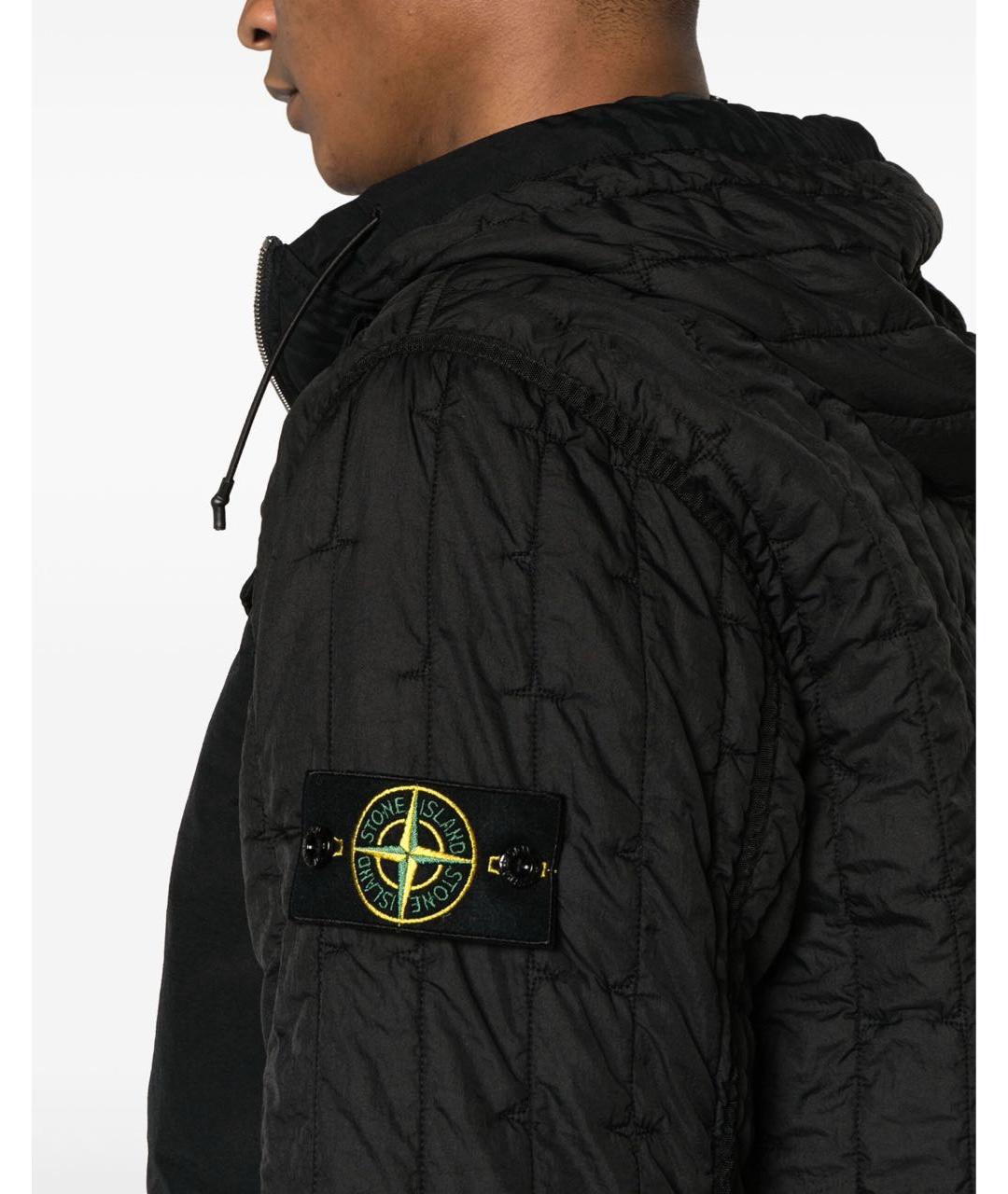 STONE ISLAND Черная полиамидовая куртка, фото 3