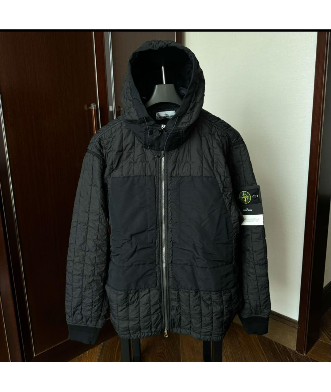 STONE ISLAND Черная полиамидовая куртка, фото 5