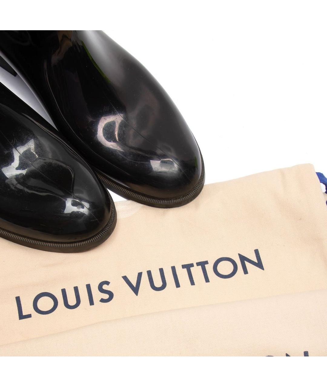 LOUIS VUITTON Черные резиновые сапоги, фото 4