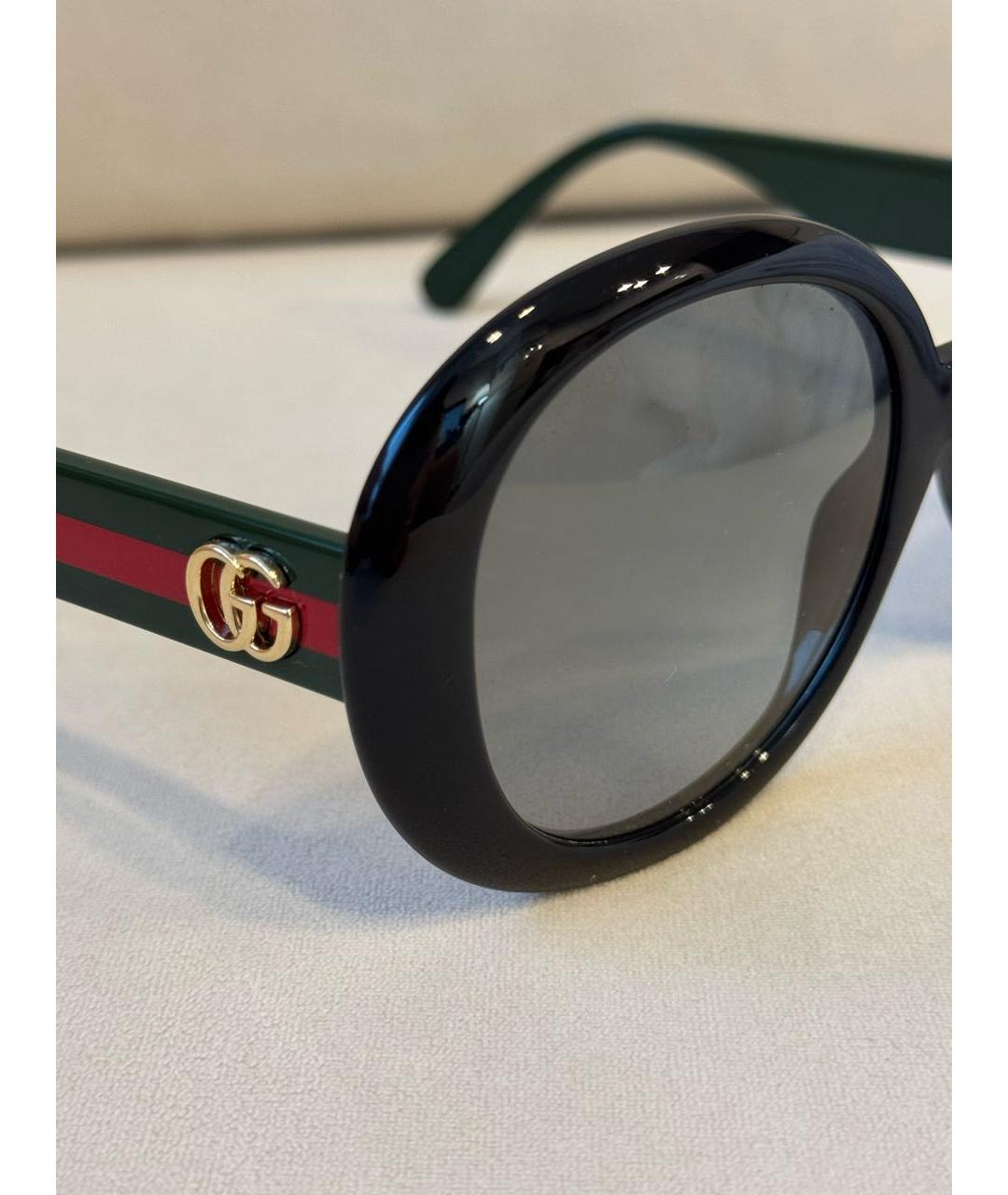 GUCCI Черные пластиковые солнцезащитные очки, фото 3