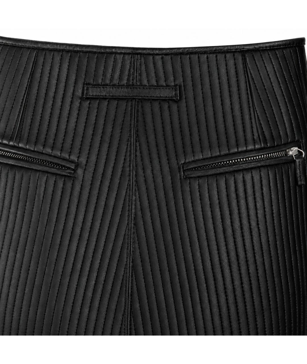 JEAN PAUL GAULTIER Черные кожаные брюки узкие, фото 6