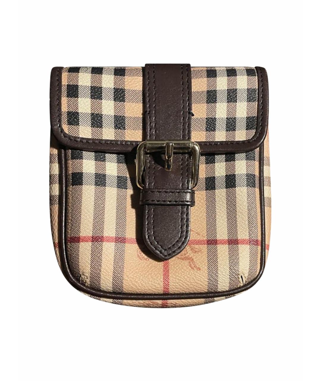 BURBERRY Бежевая кожаная сумка на плечо, фото 1