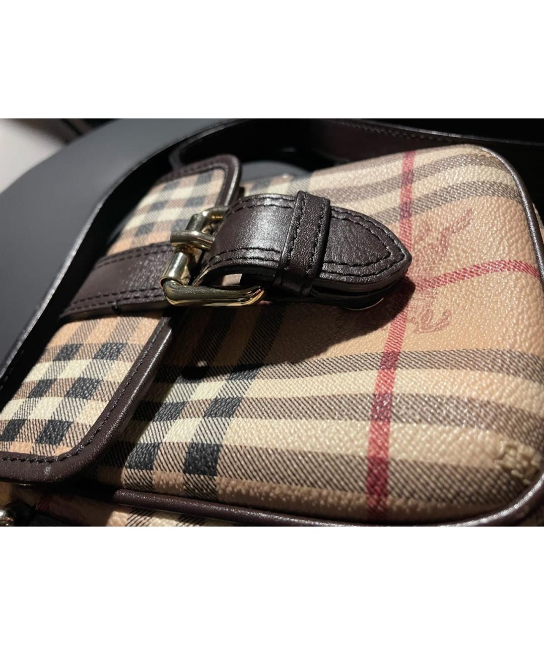 BURBERRY Бежевая кожаная сумка на плечо, фото 3