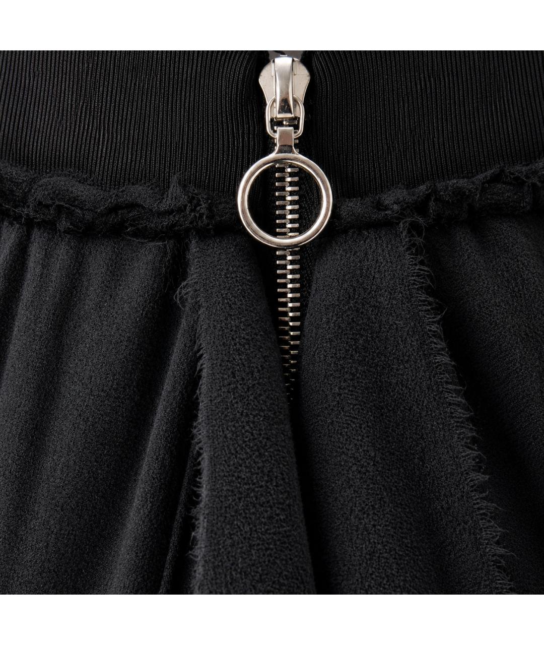 LANVIN Черная шелковая юбка миди, фото 3