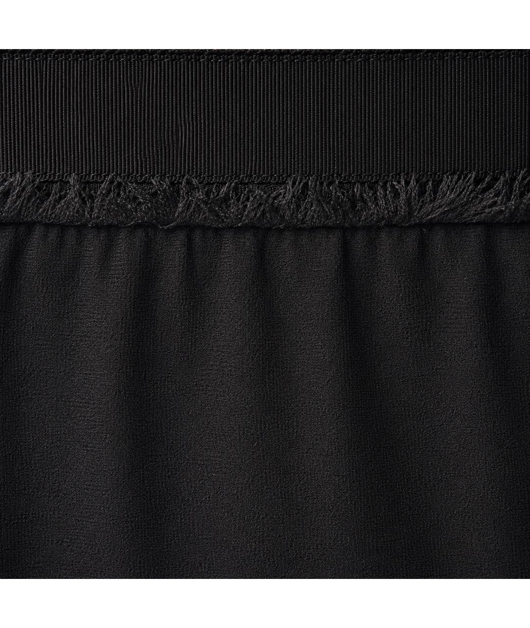 LANVIN Черная шелковая юбка миди, фото 2