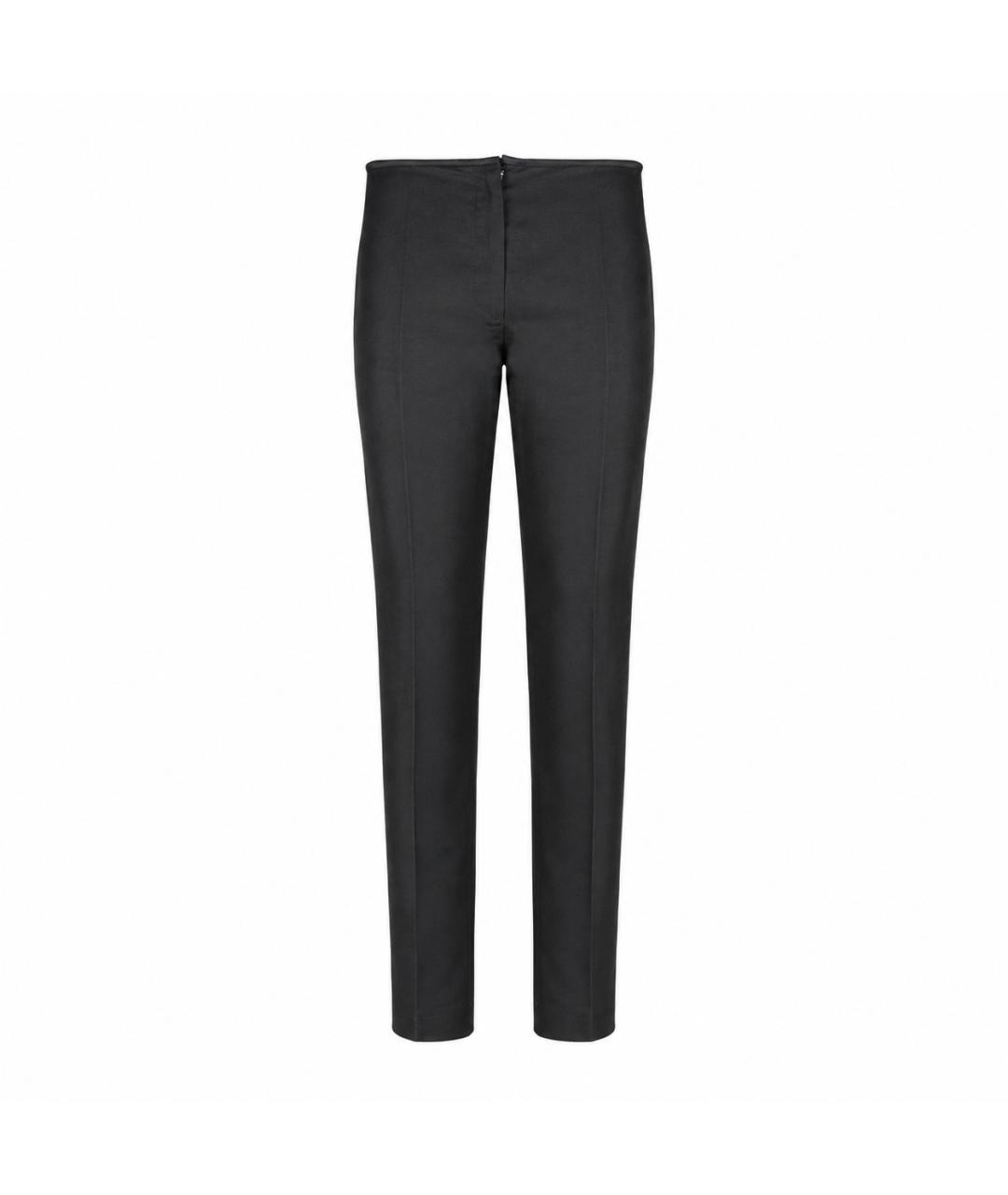 LANVIN Черные шелковые брюки узкие, фото 1