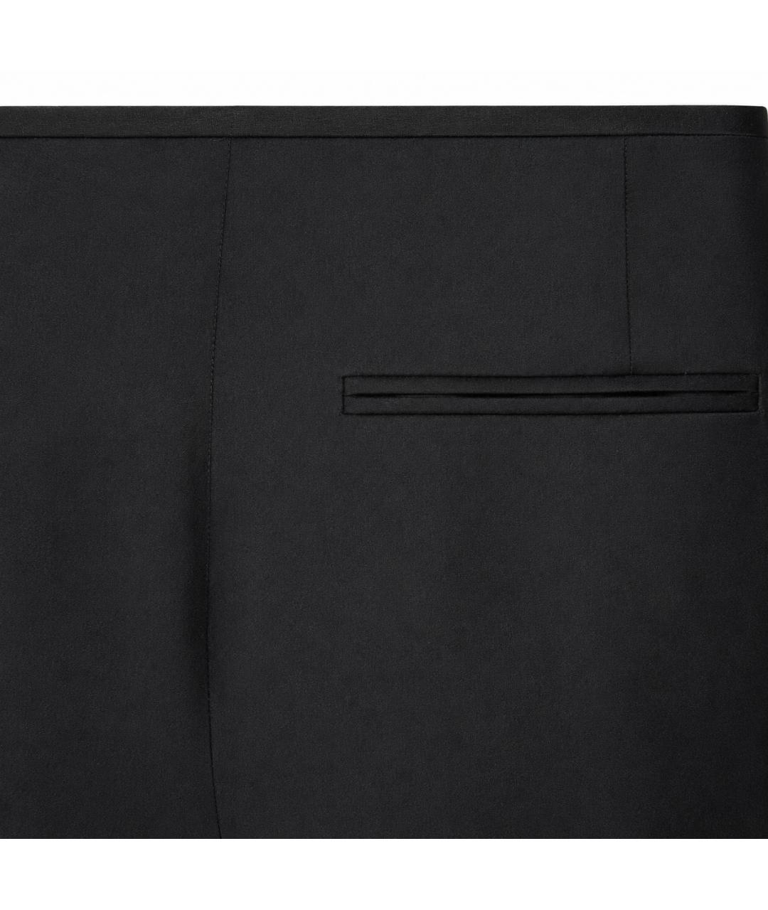 LANVIN Черные шелковые брюки узкие, фото 4