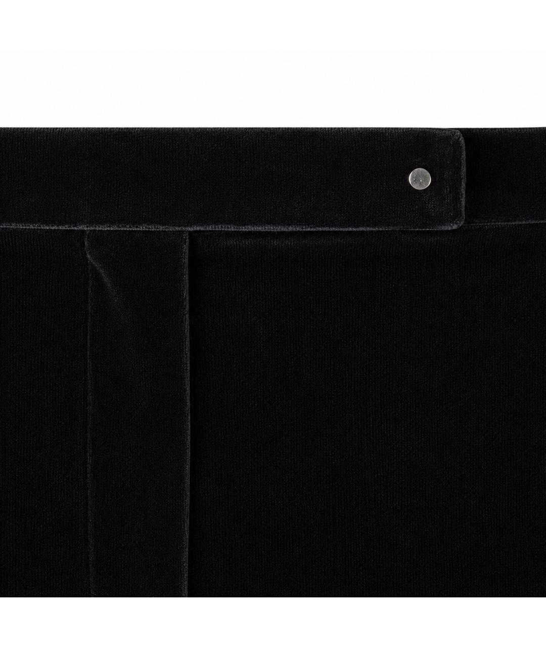 LANVIN Черные хлопковые прямые брюки, фото 2