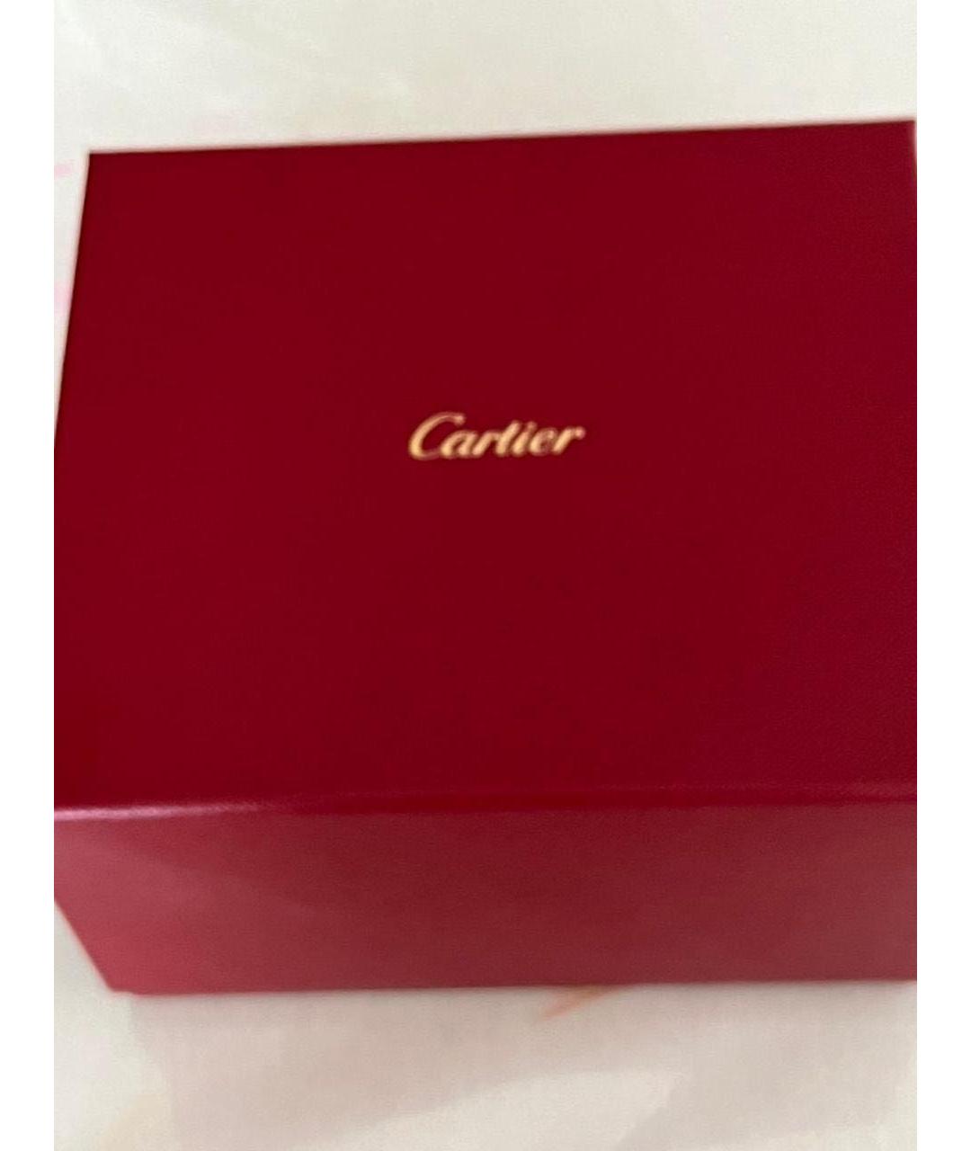 CARTIER Бордовые часы из желтого золота, фото 5