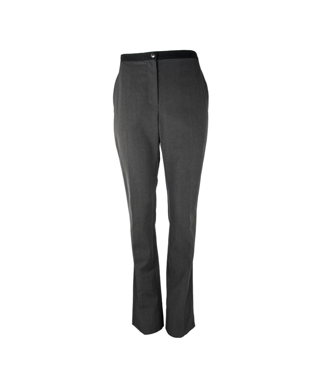 LANVIN Антрацитовые вискозные прямые брюки, фото 1
