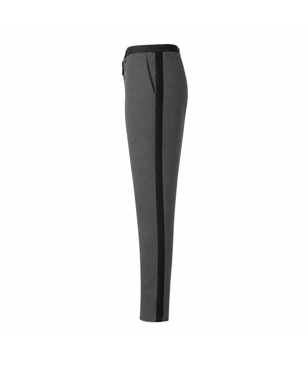 LANVIN Антрацитовые вискозные прямые брюки, фото 3