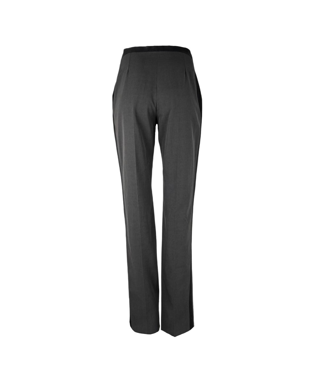 LANVIN Антрацитовые вискозные прямые брюки, фото 3