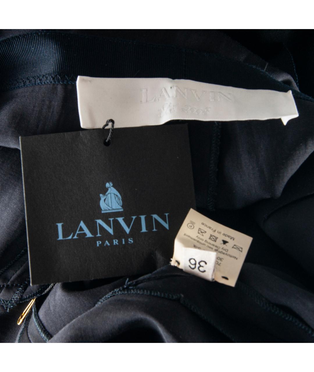LANVIN Темно-синие вискозные шорты, фото 4
