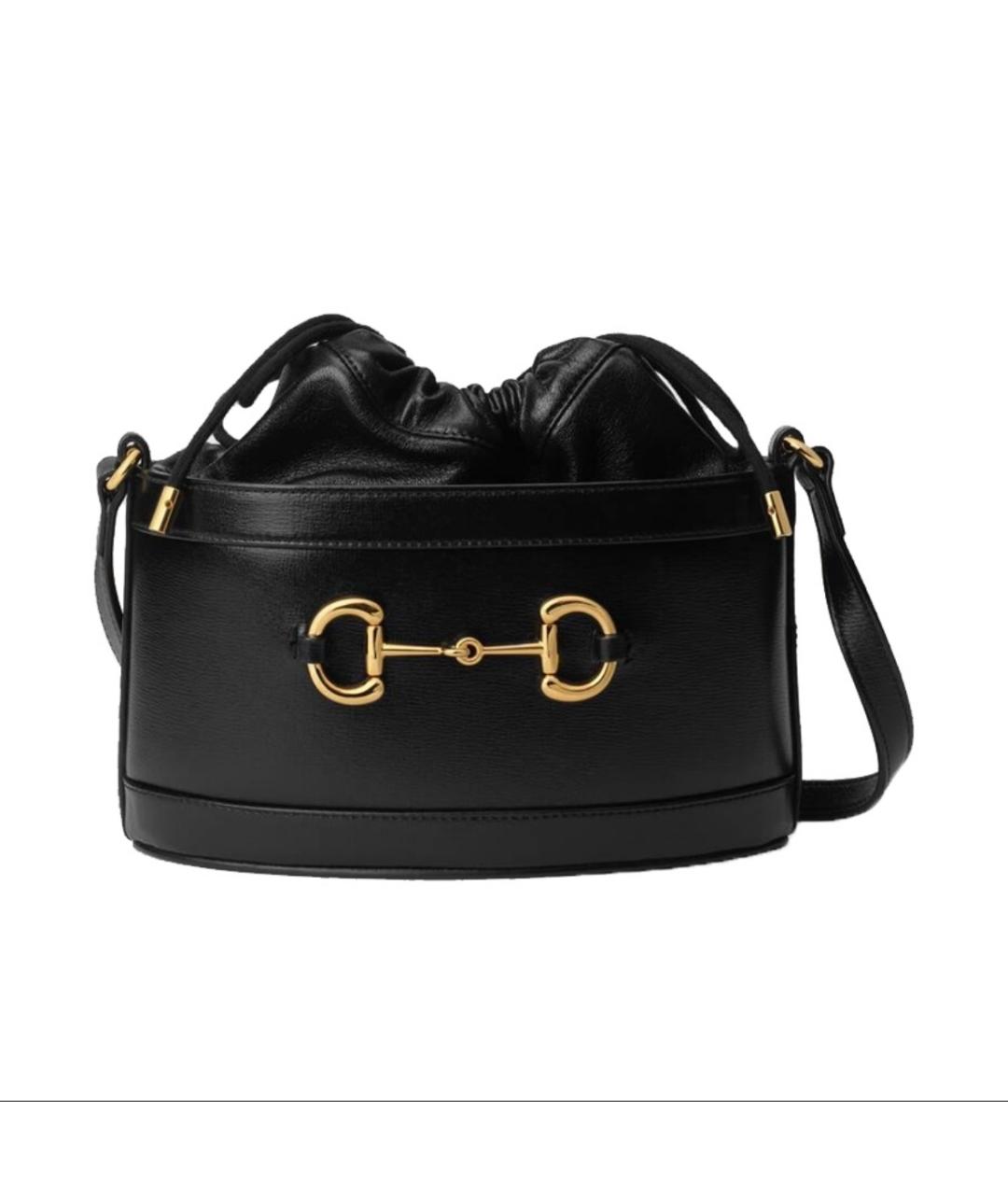 GUCCI Черная кожаная сумка через плечо, фото 10
