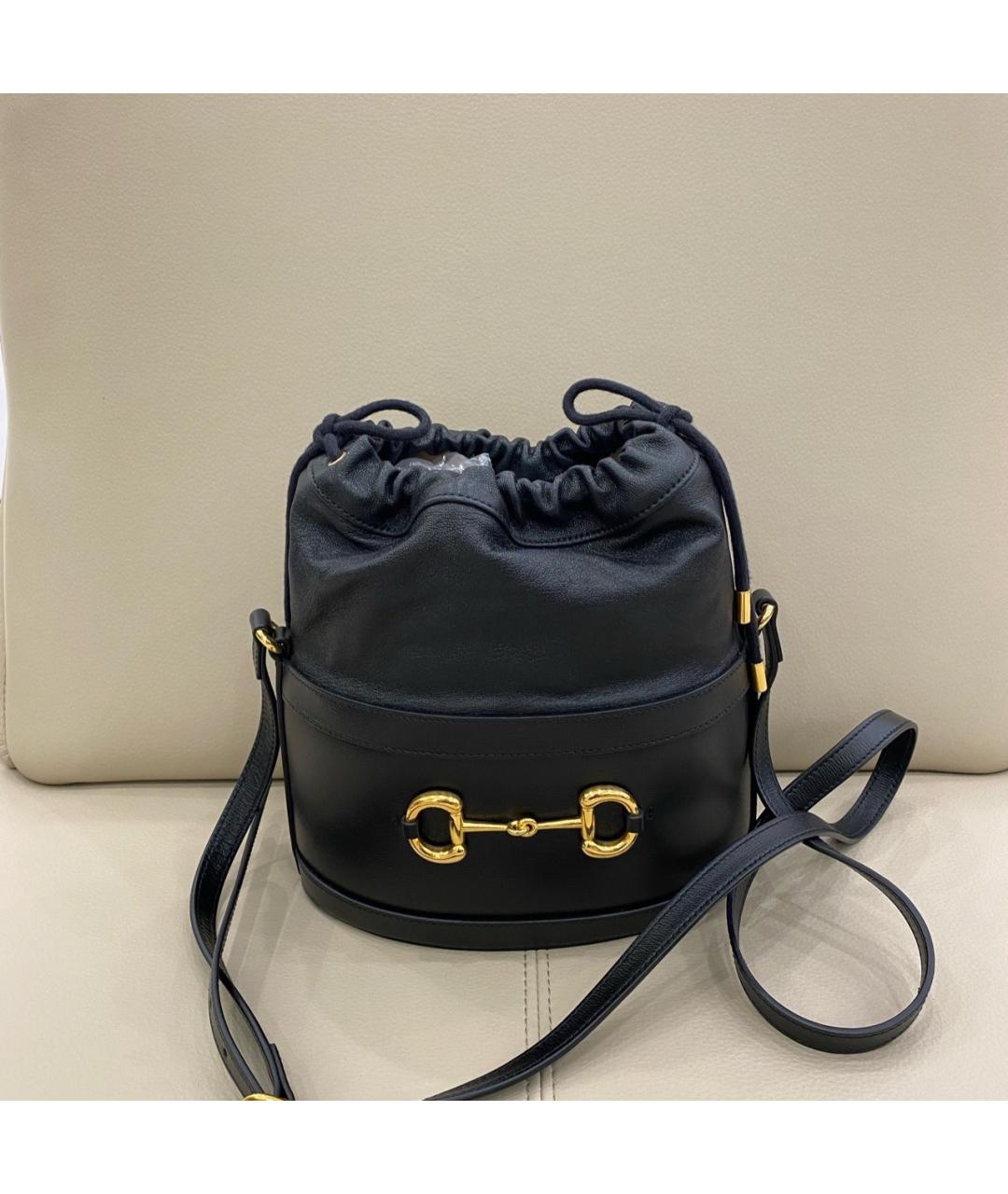 GUCCI Черная кожаная сумка через плечо, фото 2