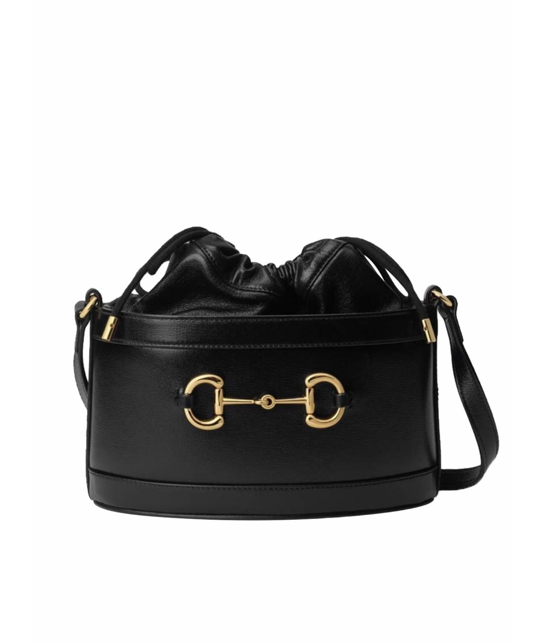 GUCCI Черная кожаная сумка через плечо, фото 1