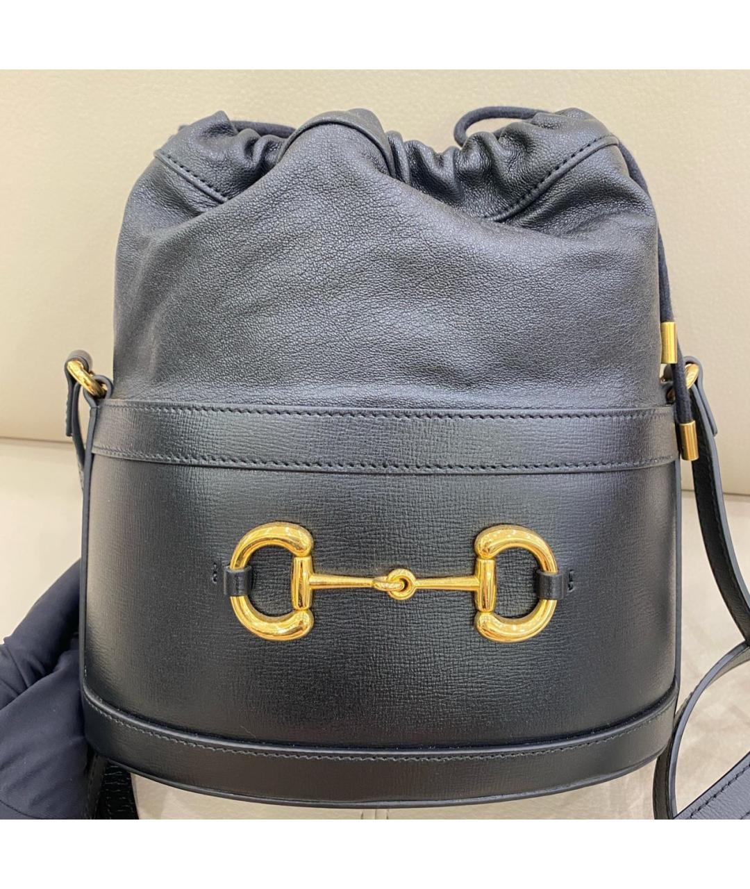 GUCCI Черная кожаная сумка через плечо, фото 3