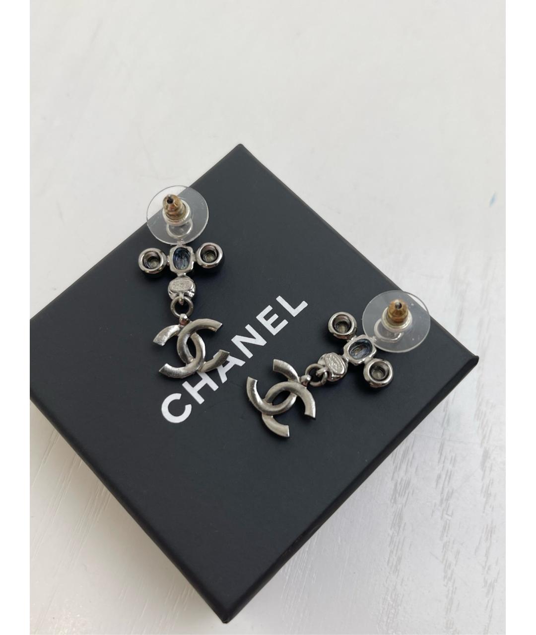 CHANEL Серебряные серьги, фото 2