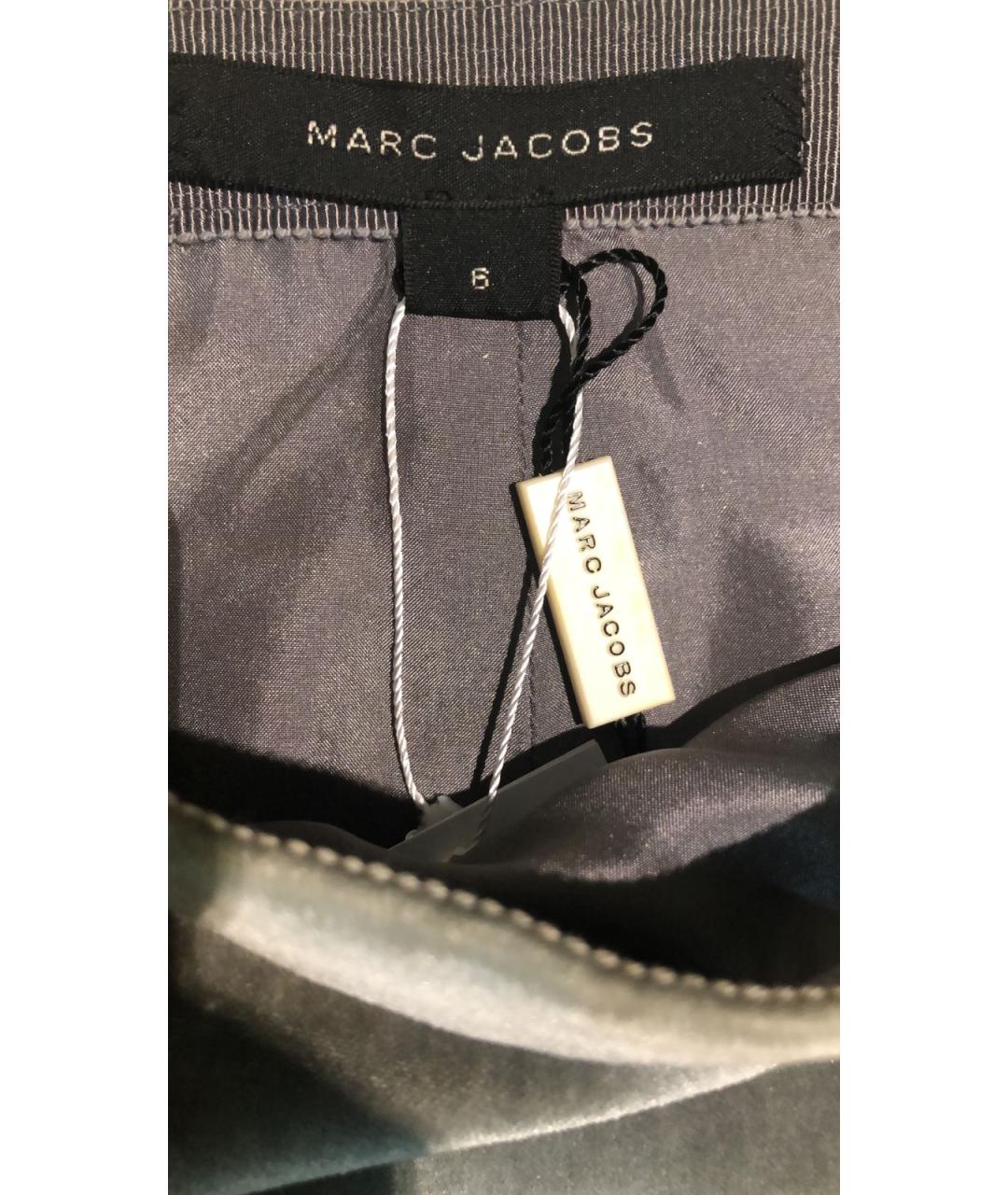 MARC JACOBS Серая шелковая юбка мини, фото 3