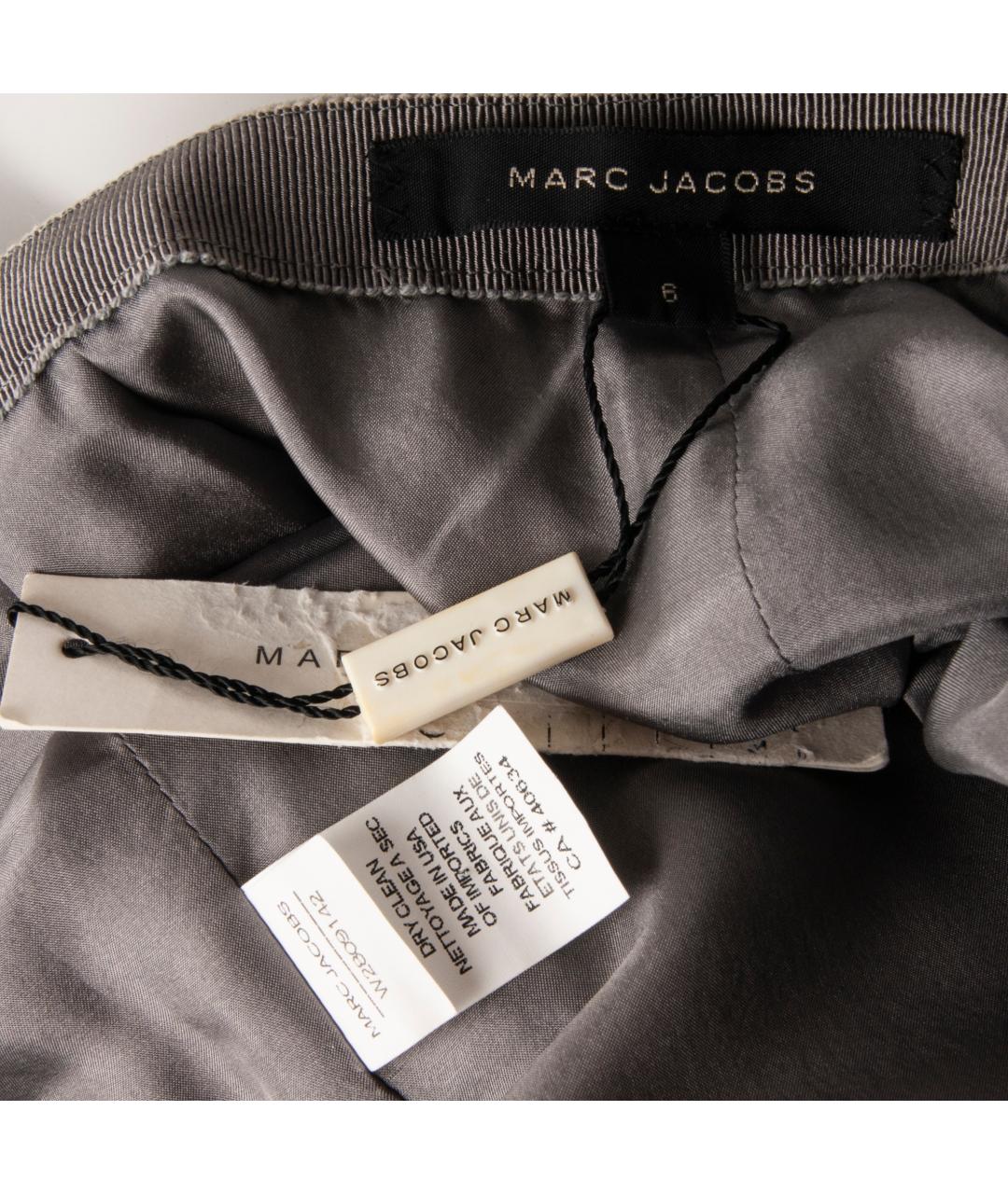 MARC JACOBS Серая шелковая юбка мини, фото 9