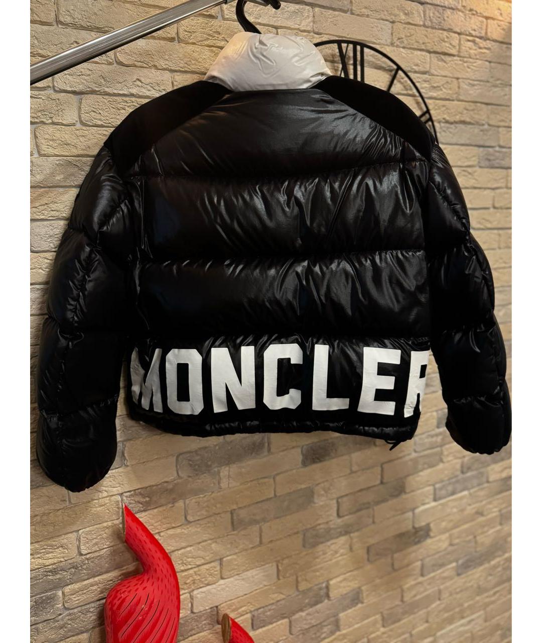 MONCLER Черный пуховик, фото 2