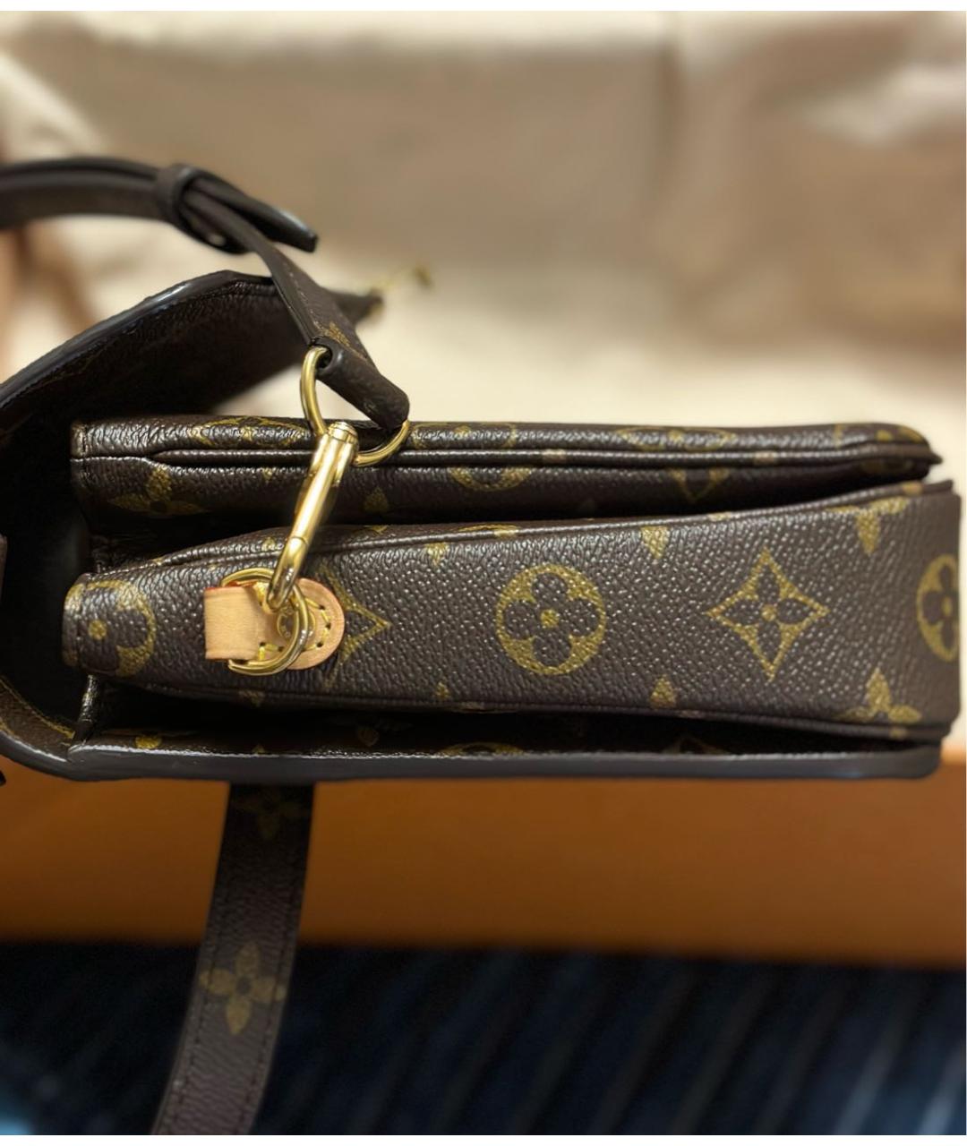 LOUIS VUITTON Коричневая кожаная сумка через плечо, фото 2