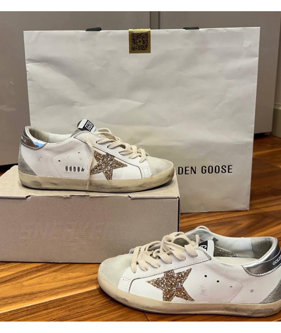 GOLDEN GOOSE DELUXE BRAND Белые кожаные кеды, фото 5